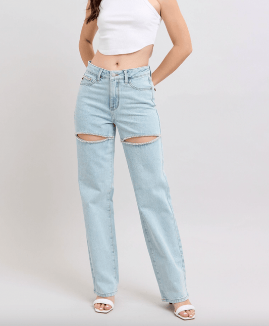 STELLA | High-Waisted Straight Jeans – Rigid Magic